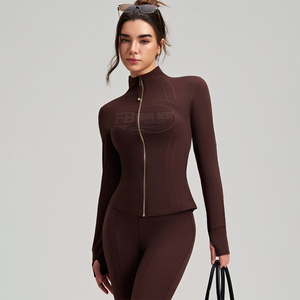 Vêtements de sport saisonniers pour femmes, veste de yoga sans manches en nylon coupe-vent double face, ensemble 2 pièces avec logo imprimé sur le devant - Product Image 1