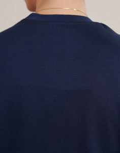 Camiseta Oversize de Cuello Alto para Hombre, de Poliéster de Sarga Pesada Lisa de 120g, con Logotipo Personalizado, de Primera Calidad - Product Image 5