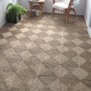 Bohemian Water Hyacinth Area Rug Rectangle Flat Weave Non <b>Slip</b> Living Room Floor <b>Mat</b> Solid Color Thin Pile Eco Friendly Prayer - Product Image 2