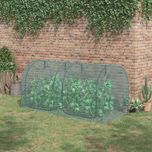 Rete da Giardino Verde 8x4 con Due Porte con Cerniera, Gabbia per Piante, Tenda Protettiva, Borsa per il Trasporto, 4 Picchetti per Giardino e Prato - Product Image 2