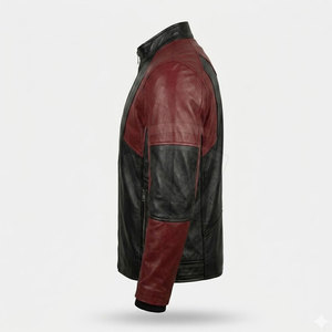 Chaqueta de Cuero Atemporal para Hombre con Líneas Limpias, Material Duradero y un Atractivo Urbano y Elegante - Product Image 3