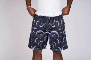 Pantalones Cortos de Malla para Jóvenes de Béisbol PURE, Personalizados con Sublimación, Diseño Drip Candy con Elementos de Béisbol, para Entrenamiento, Casuales, de 5 Pulgadas - Product Image 2