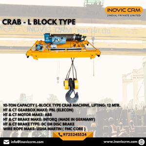 เครนไฟฟ้าอุตสาหกรรม INOVIC CRM รุ่น EOT แบบ Crab Unit |   รถลากแบบมอเตอร์สองคานสำหรับงานหนัก พร้อมสลิงลวดเหล็ก ป้องกันน้ำและฝุ่นระดับ IP65 - Product Image 2