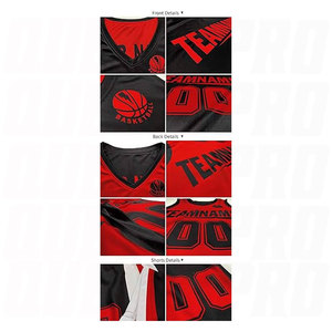 Ensemble de tenue de basketball bleu marine et rose, maillot et short personnalisés en polyester, respirant et à séchage rapide, pour l'entraînement sportif - Product Image 2