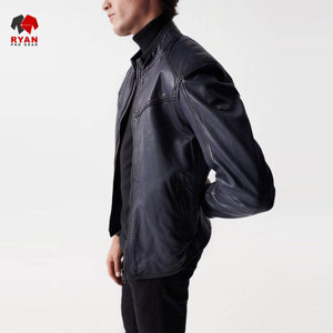 Veste en cuir sur mesure Ryan Pro Gear pour hommes avec logo personnalisé, design ODM - Product Image 4