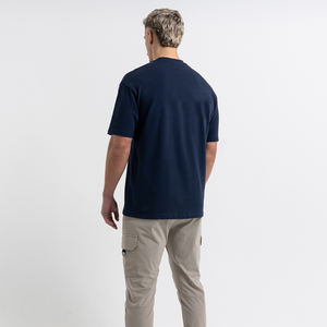 Camiseta de Cuello Redondo de Algodón y Spandex Lisa de Primera Calidad para Streetwear, Venta al Por Mayor - Product Image 2