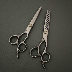 Ciseaux de coiffure professionnels pour salon de barbier, lames en acier inoxydable, pointes de lames à biseaux, ciseaux en céramique et acier inoxydable - Product Image 4