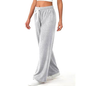 Pantalon de détente pour femme, pantalon de survêtement décontracté à jambes larges, pantalon de sport ample avec poches, mode automne confortable - Product Image 3