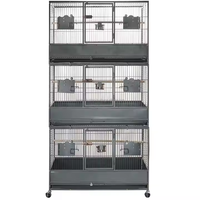 Cage à oiseaux en métal acier inoxydable de grande taille en laiton perroquet vol canari Cage à oiseaux Extra large approvisionnement d'usine Cage pour animaux de compagnie élevage