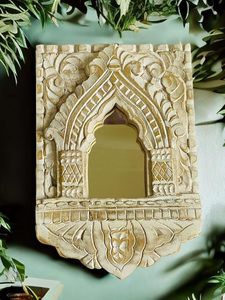 Decorative Wood <b>Framed</b> <b>Wall</b> Mirror Customizable Shape Full Color Digital Printing Industrial Style Interior Decor - Product Image 3