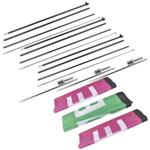 Kit di 3 Pali per Bandiere Pubblicitarie con Bandiere a Piuma e 3 Picchetti da Terra per Pubblicità Commerciale - Product Image 6