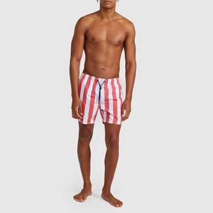 Short de bain pour homme, style rétro vintage années 90, motif géométrique, impression par sublimation, longueur de l'entrejambe de 5 pouces - Product Image 4