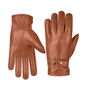 Guantes de vestir térmicos de cuero para mujer al por mayor, con puño largo, transpirables, con pantalla táctil y detección de agujas, para ciclismo y deportes al aire libre en invierno. - Product Image 3