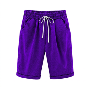 <b>Men's</b> Solid <b>Green</b> Canvas Eco-Friendly Quick Dry <b>Shorts</b> with Drawstring Waist Pockets High Street Style Breathable Mid Fit - Product Image 3