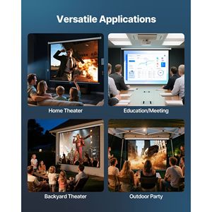 Écran de projection motorisé électrique 120 pouces 4:3 1080 HD mural pour home cinéma - Catégorie de produit Remo - Product Image 6