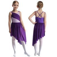 Costume de danse lyrique 6-16 enfants filles robe vêtements de danse pour concours de danse moderne lyrique scène Performance latine contemporaine