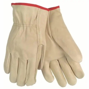 Economy Grade <b>Drivers</b> <b>Gloves</b> with Cowhide Grain Leather Palm Leather Industrial Safety <b>Gloves</b> for Labor and Construction Safety - Product Image 1
