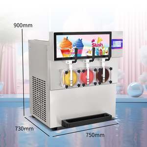 Máquina de granizados italiana de 3 tanques Zamboozy totalmente cerrada para 7 Eleven, cócteles, margaritas, granitas, smoothies y capuchinos - Product Image 2