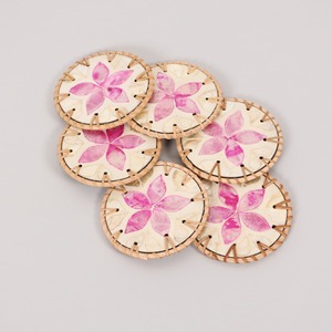 Rattan tea cup mat trivet custom made natural fiber <b>coaster</b> set cheapest price <b>drink</b> <b>coasters</b> - Product Image 2