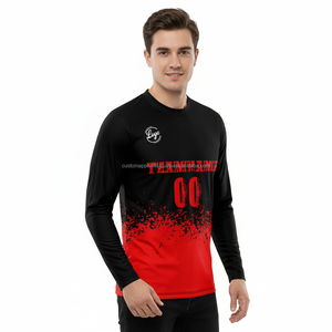 T-shirts à manches longues personnalisés de qualité supérieure, impression par sublimation, vêtements, commandes en gros, prix bas, livraison rapide en ligne - Product Image 3