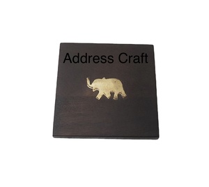 Sous-verre de thé de couleur marron de forme carrée en bois et en laiton de meilleure qualité pour la fête de mariage utilisé du fabricant indien - Product Image 1