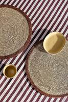 Set de table artisanal en jonc de mer naturel |   Set de table tressé écologique résistant à la chaleur minimaliste |   Décoration de table à manger durable