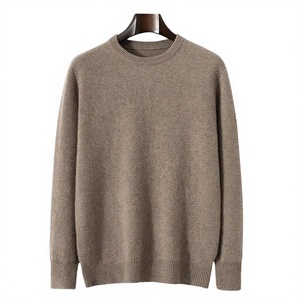 เสื้อสเวตเตอร์ถักไหมพรมขนสัตว์แท้ 100% สำหรับผู้ชาย สีพื้น แขนยาว ใส่ได้ในฤดูใบไม้ร่วง ปี 2027 - Product Image 2