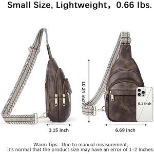 Genuine Leather Waterproof Crossbody Shoulder Bag with Retractable Strap Convertible Design for Camping & Outdoor Activities - Product Image 3