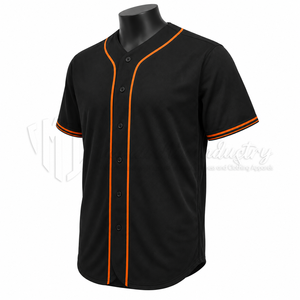 Premium Custom Baseball Jersey Plain <b>Button</b> Up Team Shirt Moisture Wicking Athletic Uniform OEM ODM Wholesale Manufacturer - Product Image 3