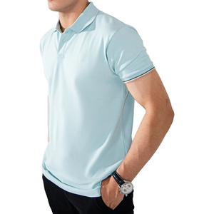 Nouveau design T-shirt en coton pour homme avec logo personnalisé, couleur unie, respirant, décontracté, grande taille, polo, vente en gros - Product Image 1