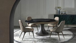 Modern <b>Upholstered</b> Dining <b>Chair</b> Quilted Padded Side <b>Chair</b> Wooden Legs for Dining Room Hotel Villa - Product Image 5