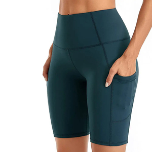 Shorts Deportivos de Cintura Alta para Mujer, Talla Grande, con Bolsillo, Transpirables y que Absorben la Humedad, para Entrenamiento y Yoga - Product Image 4
