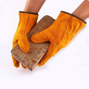 Gants de soudage en cuir pleine fleur à double couche, résistants à l'usure, isolants thermiquement, pour soudeurs et chauffeurs, protection du travail - Product Image 4