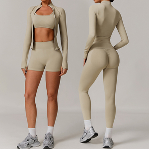 Nuevo conjunto deportivo para mujer, en oferta, para yoga, gimnasio, fitness, 2 piezas, licra, nailon, conjuntos de yoga para fitness. - Product Image 1