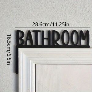 CIFbuy Plaque décorative d'angle pour porte de salle de bain, pour toilettes, cadeau de pendaison de crémaillère - Product Image 5