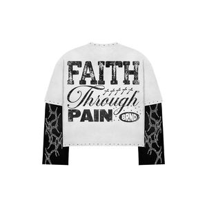 T-shirt Homme 300 g/m² 100 % Coton Été Brodé Strass Coupe Ample Décontracté Anti-plis Oversize Streetwear - Product Image 3