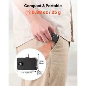 Caméra thermique pour Android et iOS, résolution supérieure 512 x 384, fréquence de rafraîchissement 25 Hz, imageur thermique infrarouge pour smartphones - Product Image 5