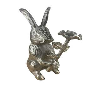 Elegante Escultura de Conejo de Aluminio Fundido, Figura Decorativa de Animal de Metal para Jardín, Patio y Césped - Product Image 3