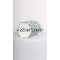 Poubelle de bureau élégante en papier de coton recyclé fait main, pliable, à ouverture supérieure, hexagonale, imprimée, pour usage intérieur/extérieur, vente en gros
