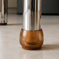 Protège-pieds ronds en PVC marron de 20 mm pour tables et chaises – Fournisseur