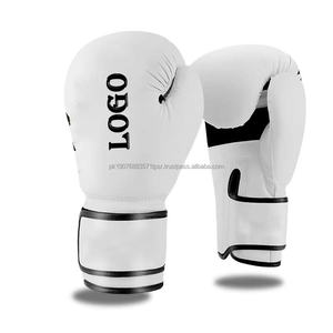 Guantes de Boxeo de Cuero al por Mayor de 8-14 oz con Logotipo Personalizado para Adultos y Niños, Entrenamiento de MMA y Kick Boxing, Negro, Rojo, Blanco, Azul - Product Image 2