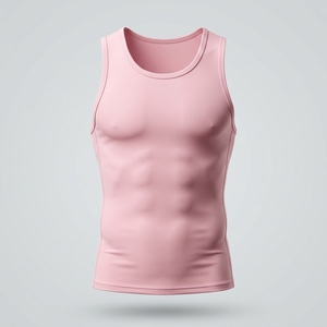 Professional Custom Mens Workout Clothing Sports Gym Tank Tops Single Muscle Compression Crew Neck Fitness Running Vest - Product Image 4