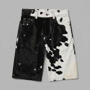 Shorts en cuir de vachette premium pour hommes – Véritable cuir, décontracté, mode streetwear, élégant, durable, coupe ajustée, design exclusif, bas de gamme estival - Product Image 5