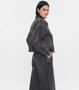 Denim Jeans Long Sleeve Jacket and Pants Sets Women Custom Denim Jacket Wash Fashion Style Jeans Suit Ladies - Product Image 2