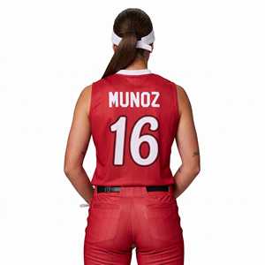 KhumBro Unisex Rotes Funken-Sublimations-Baseballtrikot V-Ausschnitt Kurzarm Atmungsaktives Mesh-Sporttrikot KHUMBRO SPORTS Team - Product Image 3