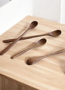 Cuillères en bois jetables classiques écologiques personnalisées pour mariage, ustensiles de cuisine en gros pour fabricants - Product Image 2