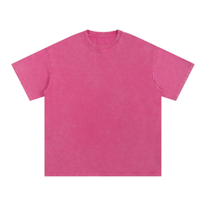 Wholesale High Quality Heavyweight 260gsm Acid Wash Vintage Boxy Fit Pure Cotton Men's T-Shirt Custom Logo Printed - Product Image 3