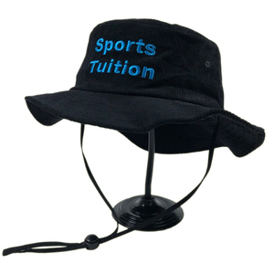 New Embroidered Corduroy Bucket Hat Unisex <b>Adjustable</b> <b>Strap</b> Front Panel Letter Design Casual Spring Summer Adult - Product Image 1