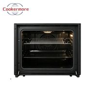 Appareil électroménager moderne pour la cuisine avec 4 éléments chauffants, ventilateur de convection, 3 programmes de grillades, four encastrable noir