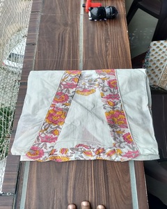 <b>White</b>-Colour Printed Kimono <b>Robe</b> Cotton Floral Hand Block Print Breathable Long Sleeve Nightwear Size Available - Product Image 6